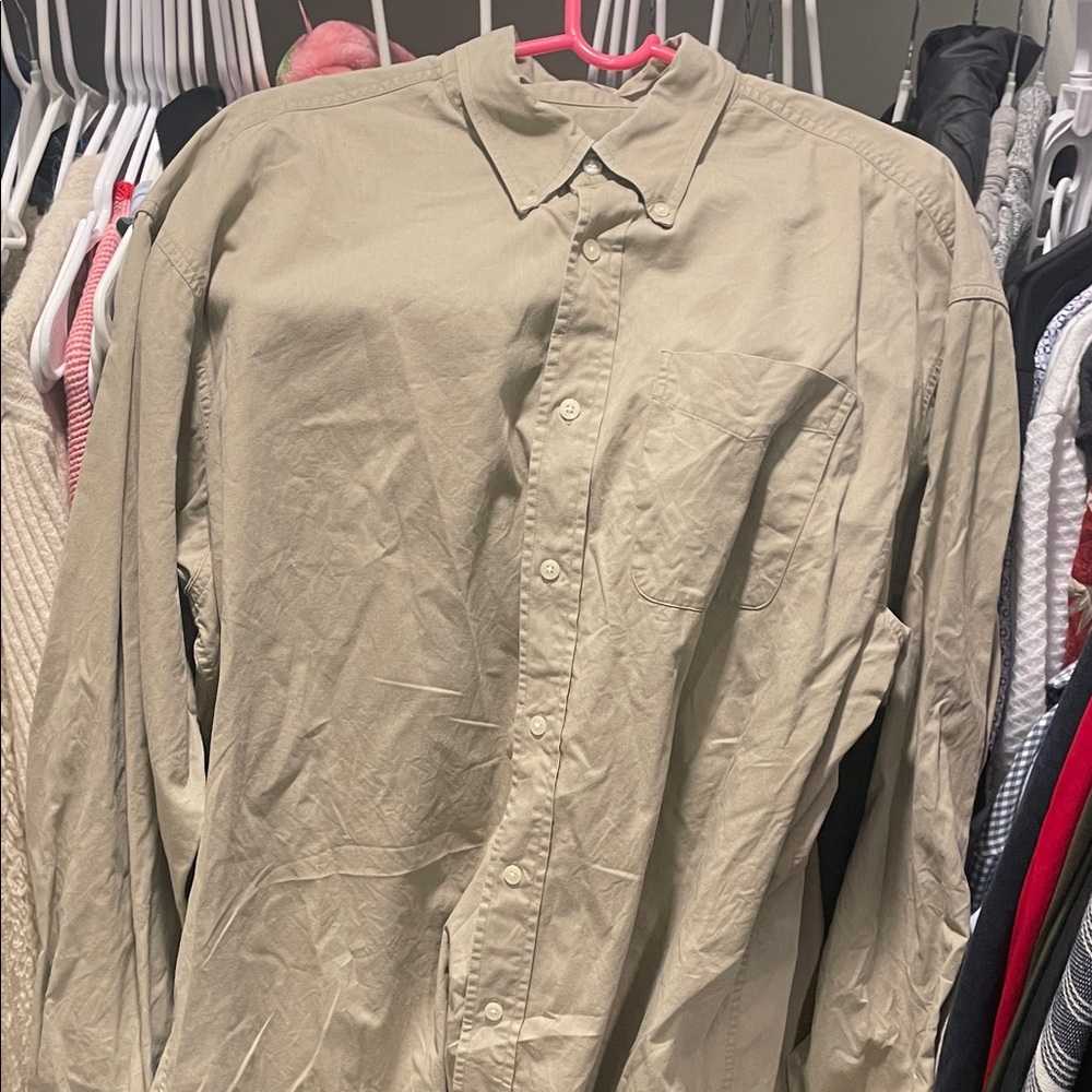 Banana Republic Men's Khaki Button Down Shirt